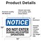 Signmission Do Not Enter During Helicopter Operations OSHA Notice Sign, Vinyl Decal, 14in W x 10in L, 2PK OS-2PACK-NS-D-1014-L-11182 - alternate 3